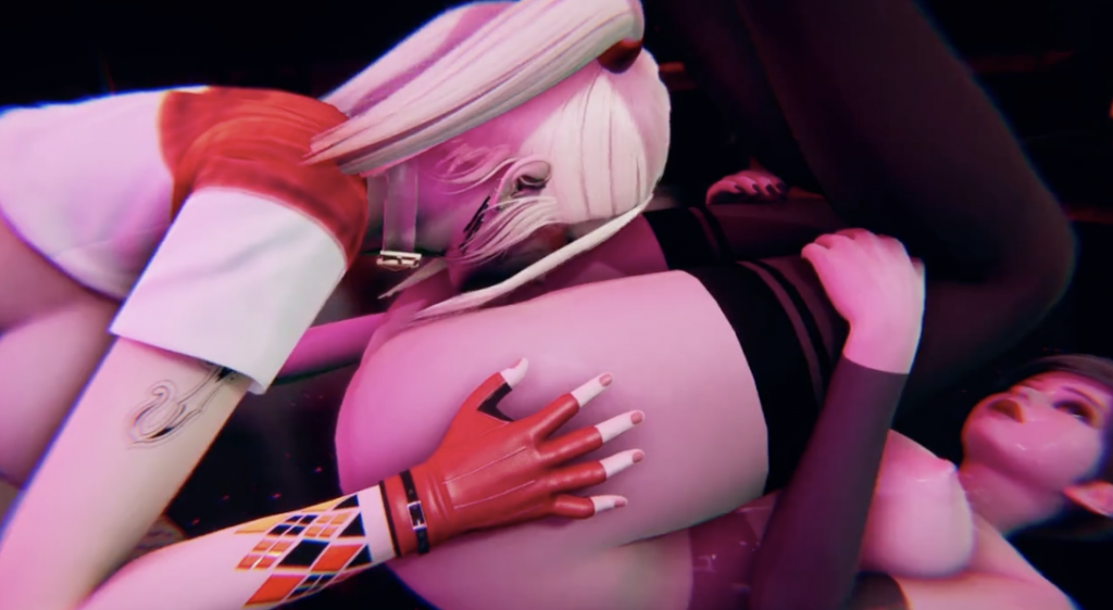 【3D扶她】自杀小队：双性小丑女哈利奎茵狂操猫女！高潮迭起！