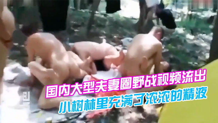 小树林野战群P！夫妻交换内射狂操，精液味浓到窒息
